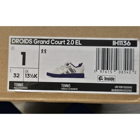 Adidas X Star Wars R2-D2 Droids Grand Court 2.0 Shoes Size 1K (1 Youth) IH1139 - Picture 9 of 9